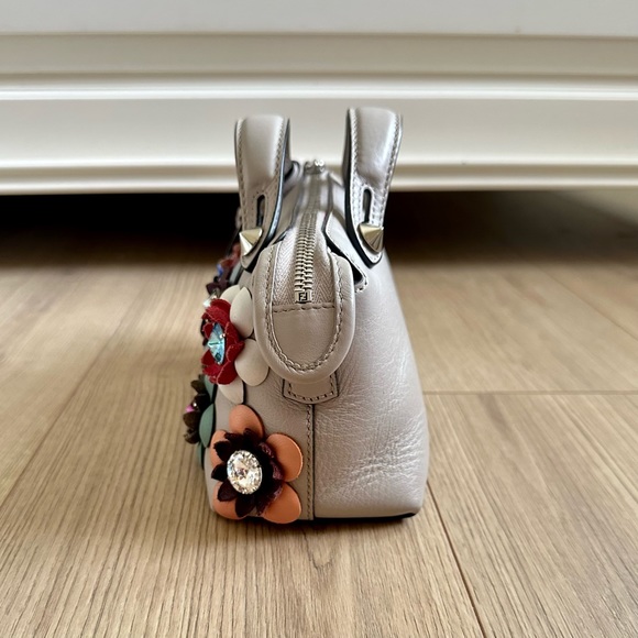 Fendi By The Way Mini Limited Edition Floral Embellished Small Boston Bag - Picture 7 of 13